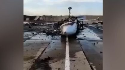 Video ukazuje následky výbuchů na ruském vojenském letišti na Krymu